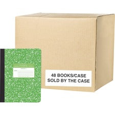 Roaring Spring Grade School Ruled Marble Hard Cover Composition Book 80 Sheets - 160 Pages - Printed - Sewn/Tapebound - Both Side Ruling Surface - 1" Ruled - Red Margin - 15 lb Basis Weight - 56 g/m&#178; Grammage - 9 3/4" x 7 1/2" Sheet Size - 0.33" Heig