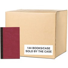 Roaring Spring Sewn Memo Book 72 Sheets - 144 Pages - Printed - Sewn/Tapebound - Both Side Ruling Surface - 15 lb Basis Weight - 56 g/m&#178; Grammage - 6 1/8" x 3 3/4" Sheet Size - 0.25" Height x 3.8" Width x 6.1" Length - White Paper - Black Binding - 1