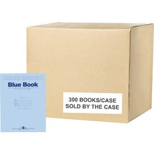 Roaring Spring Test Blue Exam Book 12 Sheets - 24 Pages - Printed - Stapled - Both Side Ruling Surface - Wide Ruled Front Ruling - 0.34" Ruled - Red Margin - 15 lb Basis Weight - 56 g/m&#178; Grammage - Letter - 11" x 8 1/2" Sheet Size - 0.05" Height x 8.