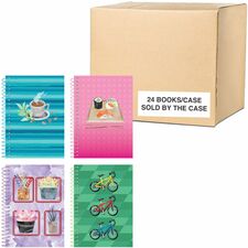Roaring Spring Lifenotes College Ruled Recycled Memo Spiral Notebook 80 Sheets - 160 Pages - Printed - Spiral Bound - Both Side Ruling Surface - 15 lb Basis Weight - 56 g/m&#178; Grammage - 7" x 5" Sheet Size - 0.30" Height x 5" Width x 7" Length - Pink,