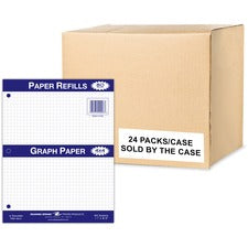 Roaring Spring Graph Filler Paper 80 Sheets - 160 Pages - Printed - Both Side Ruling Surface - 3 Hole(s) - 15 lb Basis Weight - 56 g/m&#178; Grammage - 11" x 8 1/2" Sheet Size - 0.30" Height x 8.5" Width x 11" Length - White Paper - 24 / Carton