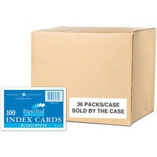 Roaring Spring PaperTrail Ruled Index Cards 100 Sheets - 200 Pages - Printed - Front Ruling Surface - 43 lb Basis Weight - 160 g/m&#178; Grammage - 6" x 4" Sheet Size - 0.75" Height x 6" Width x 4" Length - White Paper - 100/Pack - 36 / Carton