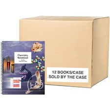 Roaring Spring Carbonless Chemistry Notebook 100 Sheets - 200 Pages - Printed - Spiral Bound - Front Ruling Surface - 15 lb Basis Weight - 56 g/m&#178; Grammage - 11" x 8 1/2" Sheet Size - 0.33" Height x 8.5" Width x 11" Length - White, Blue Paper - Board
