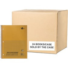 Roaring Spring Graph Paper Notebook 50 Sheets - 100 Pages - Printed - Spiral Bound - Both Side Ruling Surface - 3 Hole(s) - 20 lb Basis Weight - 75 g/m&#178; Grammage - 11" x 8 1/2" Sheet Size - 0.30" Height x 8.5" Width x 11" Length - White Paper - 24 /