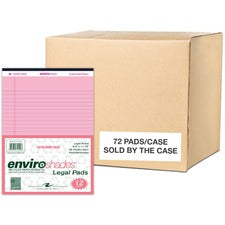 Roaring Spring EnviroShades Colored Legal Pad 50 Sheets - 100 Pages - Printed - Stapled/Tapebound - Both Side Ruling Surface - Double Line Red Margin - 15 lb Basis Weight - 56 g/m&#178; Grammage - 11 3/4" x 8 1/2" Sheet Size - 2.25" Height x 8.5" Width x