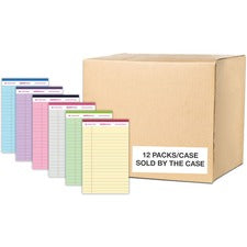 Roaring Spring Enviroshades Jr. Legal Pad 50 Sheets - 100 Pages - Printed - Stapled/Tapebound - Both Side Ruling Surface - Double Line Red Margin - 15 lb Basis Weight - 56 g/m&#178; Grammage - 8" x 5" Sheet Size - 1.13" Height x 5" Width x 8" Length - Orc