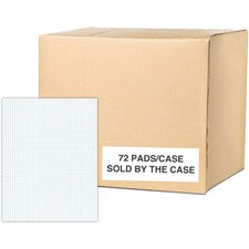 Roaring Spring 5x5 Graph Ruled Gummed Pad with Chipboard Back 50 Sheets - 100 Pages - Printed - Glued - Both Side Ruling Surface - 15 lb Basis Weight - 56 g/m&#178; Grammage - 11" x 8 1/2" Sheet Size - 0.25" Height x 8.5" Width x 11" Length - White Paper