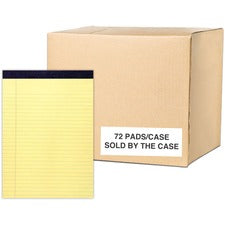 Roaring Spring Legal Pads 50 Sheets - 100 Pages - Printed - Stapled/Tapebound - Both Side Ruling Surface - Double Line Red Margin - 15 lb Basis Weight - 56 g/m&#178; Grammage - 11 3/4" x 8 1/2" Sheet Size - 0.25" Height x 8.5" Width x 11.8" Length - Canar