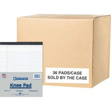 Roaring Spring Stiff Back Writing Pad 100 Sheets - 200 Pages - Printed - Stapled/Tapebound - Both Side Ruling Surface - Red Margin - 3 Hole(s) - 15 lb Basis Weight - 56 g/m&#178; Grammage - 11 3/4" x 8 1/2" Sheet Size - 0.50" Height x 8.5" Width x 11.8" L