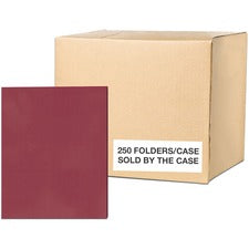 Roaring Spring Letter Pocket Folder 8 1/2" x 11" - 50 Sheets Capacity - 2 Internal Pocket(s) - 11 pt. - Scarlet - 25/Box - 10 / Carton