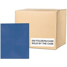 Roaring Spring Letter Pocket Folder 8 1/2" x 11" - 50 Sheets Capacity - 2 Internal Pocket(s) - 11 pt. - Dark Blue - 25/Box - 10 / Carton