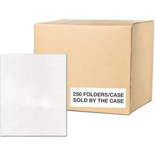Roaring Spring Letter Pocket Folder 8 1/2" x 11" - 50 Sheets Capacity - 2 Internal Pocket(s) - 11 pt. - White - 25/Box - 10 / Carton