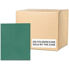 Roaring Spring Letter Pocket Folder 8 1/2" x 11" - 50 Sheets Capacity - 2 Internal Pocket(s) - 11 pt. - Green - 25/Box - 10 / Carton