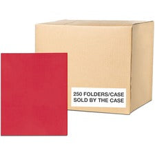 Roaring Spring Letter Pocket Folder 8 1/2" x 11" - 50 Sheets Capacity - 2 Internal Pocket(s) - 11 pt. - Red - 25/Box - 10 / Carton