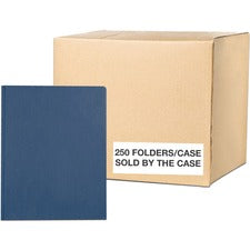 Roaring Spring Letter Fastener Folder 8 1/2" x 11" - 50 Sheets Capacity - 3 x Prong Fastener(s) - 2 Internal Pocket(s) - 11 pt. - Dark Blue - 250 / Carton