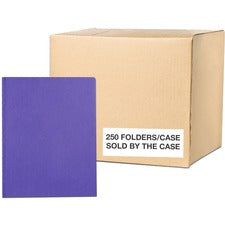 Roaring Spring Letter Fastener Folder 8 1/2" x 11" - 50 Sheets Capacity - 3 x Prong Fastener(s) - 2 Internal Pocket(s) - 11 pt. - Purple - 250 / Carton
