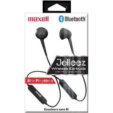 Maxell Jelleez Earset Wireless - Bluetooth - Earbud - Black