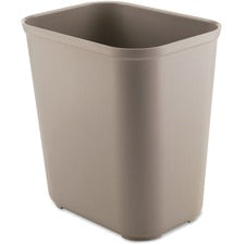 Rubbermaid Commercial 28 QT Fire-Resistant Wastebaskets 7 gal Capacity - Rectangular - Impact Resistant, Rust Resistant, Dent Resistant - 15.5" Height x 10.5" Width x 14.5" Depth - Thermoset Polyester - Beige - 6 / Carton
