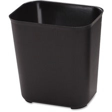 Rubbermaid Commercial 28 Quart Fire Resistant Wastebasket 7 gal Capacity - Fire Resistant - Heat Resistant, Impact Resistant, Rust Resistant - 15.5" Height x 14.5" Width x 10.5" Depth - Thermoset Polyester - Black - 6 / Carton