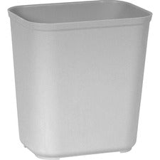 Rubbermaid Commercial 28 Quart Fire Resistant Wastebasket 7 gal Capacity - Rectangular - Fire Resistant - Heat Resistant, Impact Resistant, Rust Resistant - 15.5" Height x 14.5" Width x 10.5" Depth - Thermoset Polyester - Gray - 6 / Carton