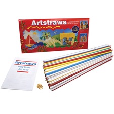 Artstraws Paper Tubes Art Project, Craft Project - 16" Height x 0.15" Width x 0.15" Length - Assorted - Paper - 300 / Box