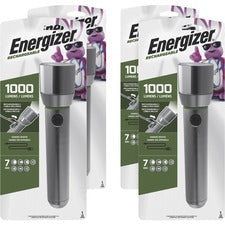 Eveready Vision HD Rechargeable LED Flashlight LED - 1000 lm Lumen - Battery Rechargeable - Battery, USB - Aluminum Alloy - Drop Resistant, Impact Resistant, Water Resistant - Aluminum - 4 / Carton