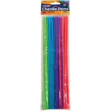 Creativity Street Spiral Chenille Stems Classroom, Home, Art Project - Recommended For 4 Year - 12" Height x 0.20" Width x 0.20" Length - Assorted - 50 / Bag
