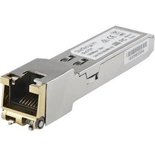 StarTech.com Juniper SFP-1GE-FE-E-T Compatible SFP Transceiver Module - 10/100/1000Base-T For Data Networking - 1 x RJ-45 Duplex 1000Base-T LAN - Twisted PairGigabit Ethernet - 1000Base-T - Hot-swappable - 1 Each