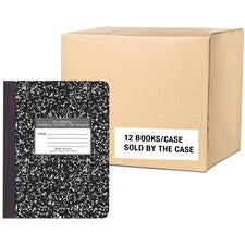 Roaring Spring Marble Comp Book 100 Sheets - 200 Pages - Printed - Sewn/Tapebound - Both Side Ruling Surface - Wide Ruled Front Ruling - Red Margin - 15 lb Basis Weight - 7 1/2" x 9 3/4" Sheet Size - 0.50" Height x 7.5" Width x 9.8" Length - White Paper -