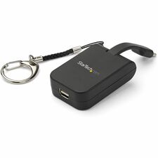 StarTech.com Portable USB-C to Mini DisplayPort Adapter with Quick-Connect Keychain 1 x 24-pin Type C USB 3.1 USB Male - 1 x Mini DisplayPort DisplayPort 1.2 Digital Audio/Video Female - 3840 x 2160 Supported - Black - 1 Each