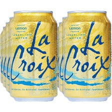 LaCroix Lemon Flavored Sparkling Water Ready-to-Drink - 12 fl oz (355 mL) - Lemon - 12/Pack - 2 / Carton