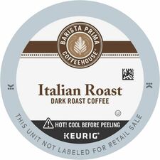Barista Prima Coffeehouse&reg; K-Cup Italian Roast Coffee Compatible with Keurig Brewer - French/Dark - K-Cup - 24 / Box