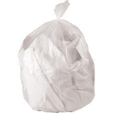 Genuine Joe Strong Economical Trash Bags 33 gal Capacity - 40" Length x 33" Width x 0.63 mil (16 Micron) Thickness - Clear - Resin - Waste Disposal - 250 / Carton