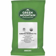 Green Mountain Coffee Roasters&reg; Sumatra Reserve Organic Coffee Dark - 2.2 oz Per Pouch - Sumatran Reserve - Organic - 50 / Carton