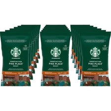 Starbucks Pike Place Medium Roast Coffee Medium - 2.5 oz - Pike Place - 18 / Box