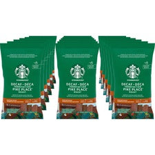 Starbucks Decaf Pike Place Coffee Pack Medium - 2.5 oz Per Packet - Pike Place - Decaffeinated - 18 / Box