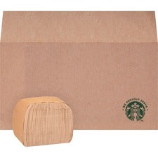 We Proudly Serve Branded Napkins We Proudly Serve - Tan - FiberPack - 300/Pack - 20 / Carton