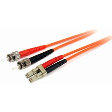 StarTech.com 1m MM 62.5/125 Duplex Fiber Patch Cable LC - ST 3.28 ft Fiber Optic Network Cable for Network Device - First End: 2 x LC Network - Male - Second End: 2 x ST Network - Male - 10 Gbit/s - Patch Cable - LSZH - 62.5/125 &micro;m - Orange - 1 Each