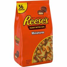 Reese's Candy Peanut Butter, Milk Chocolate - Individually Wrapped - 3.50 lb - 1 / Carton