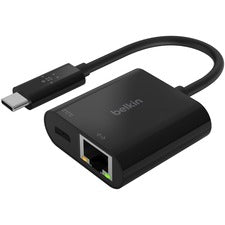 Belkin USB-C to Ethernet + Charge Adapter USB Type C - 1 Port(s) - 1 - Twisted Pair - 1000Base-T - Portable