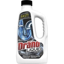 Drano Liquid Clog Remover 32 fl oz (1 quart) - Corrosion Resistant, Phosphate-free, Easy to Use - White - 12 / Carton