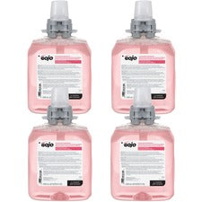 Gojo&reg; FMX-12 Refill Cranberry Luxury Foam Handwash Cranberry Scent - 1.32 quart - Hand - Amber - Drip-free, Antibacterial-free, Bio-based - 4 / Carton