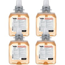 Gojo&reg; FMX-12 Refill Foam Antibacterial Handwash Fresh Fruit Scent - 1.32 quart - Bacteria Remover - Hand - Antibacterial - Amber - Triclosan-free - 4 / Carton