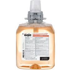 Gojo&reg; FMX-12 Refill Foam Antibacterial Handwash Fresh Fruit Scent - 1.32 quart - Bacteria Remover - Hand - Antibacterial - Amber - Triclosan-free - 1 Each