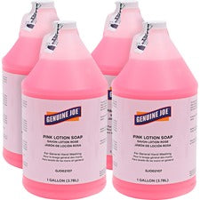 Genuine Joe Pink Lotion Soap 1 gal - Hand, Skin - Pink - Rich Lather - 4 / Carton
