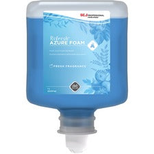 SC Johnson Foam Hand Soap 1.06 quart - Dirt Remover, Kill Germs - Hand - Moisturizing - Blue - Anti-irritant, Non-drying - 6 / Carton