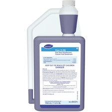 Diversey Virex II 256 Disinfectant Cleaner Concentrate - 32 fl oz (1 quart) - Minty Scent - Deodorant, Antibacterial, Non-porous - Blue - 6 / Carton