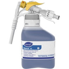 Diversey Glance HC Glass/MultiSurface Cleaner Ready-To-Use/Concentrate - 50.7 fl oz (1.6 quart) - Ammonia Scent - Quick Drying, Streak-free - Blue - 2 / Carton