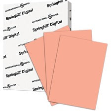 Springhill Multipurpose Cardstock - Salmon 92 Brightness - Letter - 8 1/2" x 11" - 110 lb Basis Weight - Smooth - Salmon - 250 / Pack