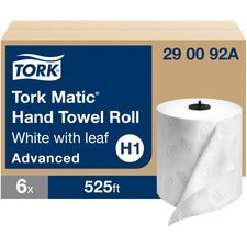 TORK Hand Roll Towel 2 Ply - 7.75" Width x 525 ft Length - White - 6 / Carton
